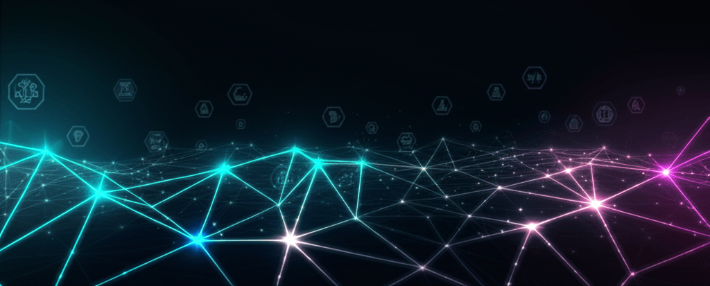 Advanced blockchain technology and cryptocurrency trading platform visualization